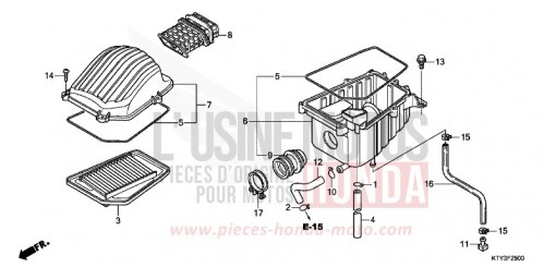 AIR CLEANER CBR125RSC de 2012